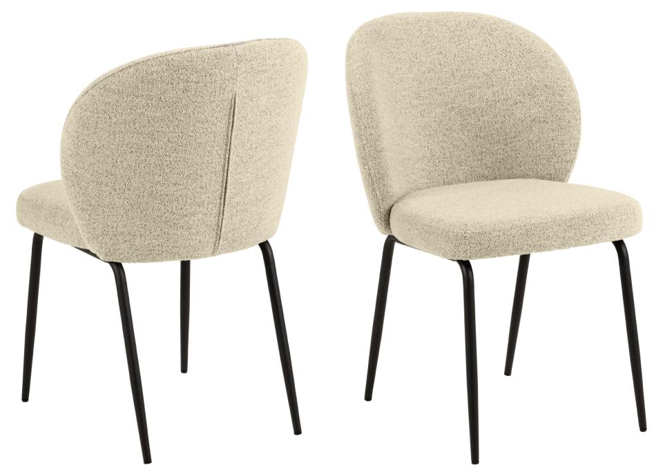Eetkamerstoel Bodo creme - set van 2