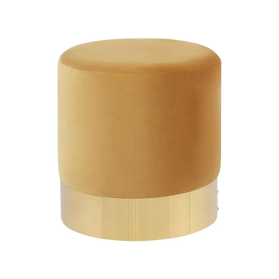 SOPHIA - Poef - Geel - 39 cm - Fluweel