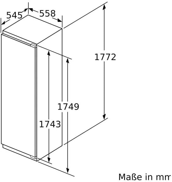 Bosch KIF81PFE0 Serie 8 Einbau-Kühlschrank, 177,5 x 56 cm Nische, 289 L, Flachscharnier, Made in Germany, VitaFresh pro 3x längere Frische, LED-Beleuchtung gleichmäßige Ausleuchtung
