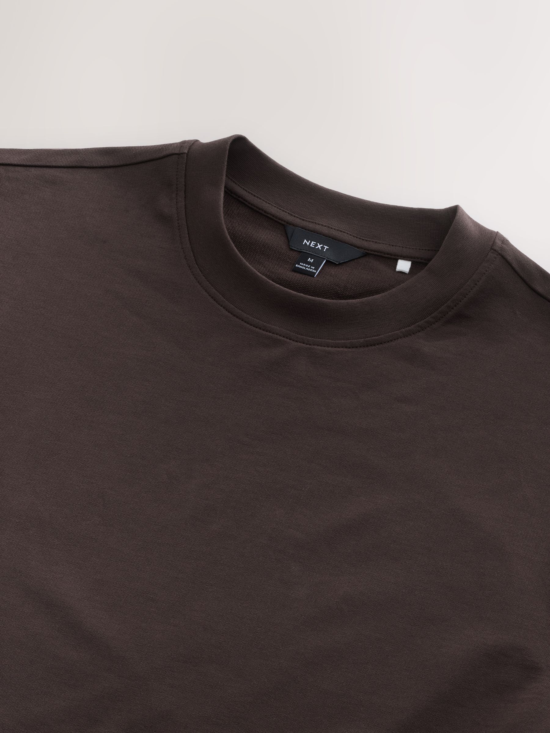 Chocoladebruin - Dun sweatshirt met ronde hals