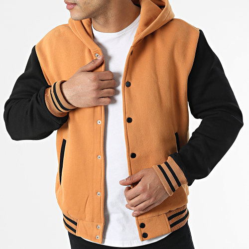 Veste Teddy A Capuche 3118 Camel Noir