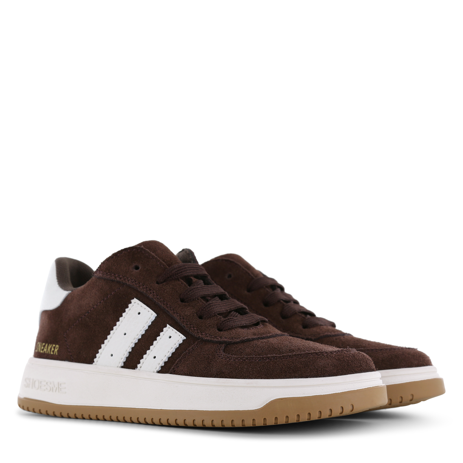 Shoesme bruine sneaker met ritssluiting Microfiber leer, Suède | Sale