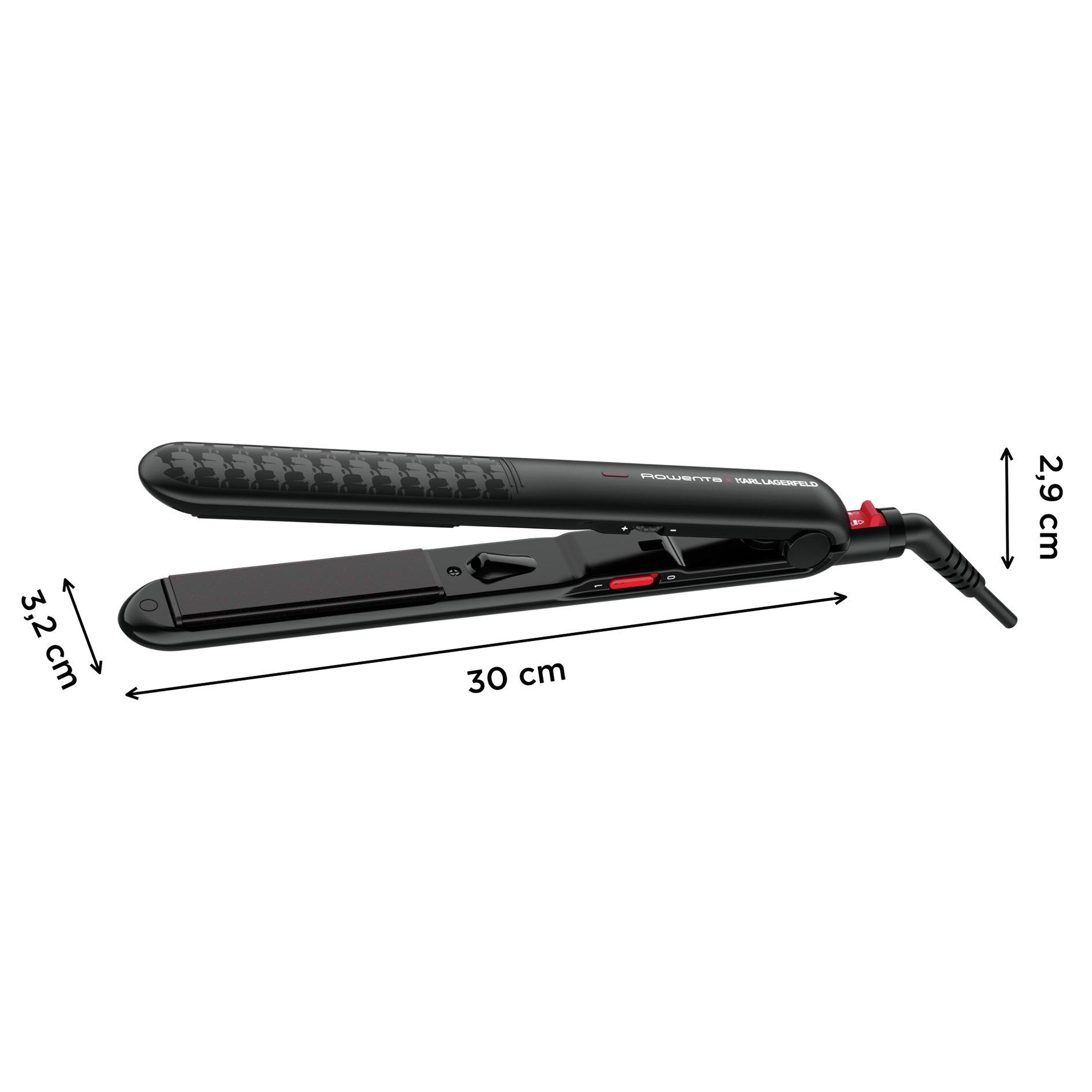 ROWENTA Glätteisen SF321L - schwarz - mit Temperaturanzeige