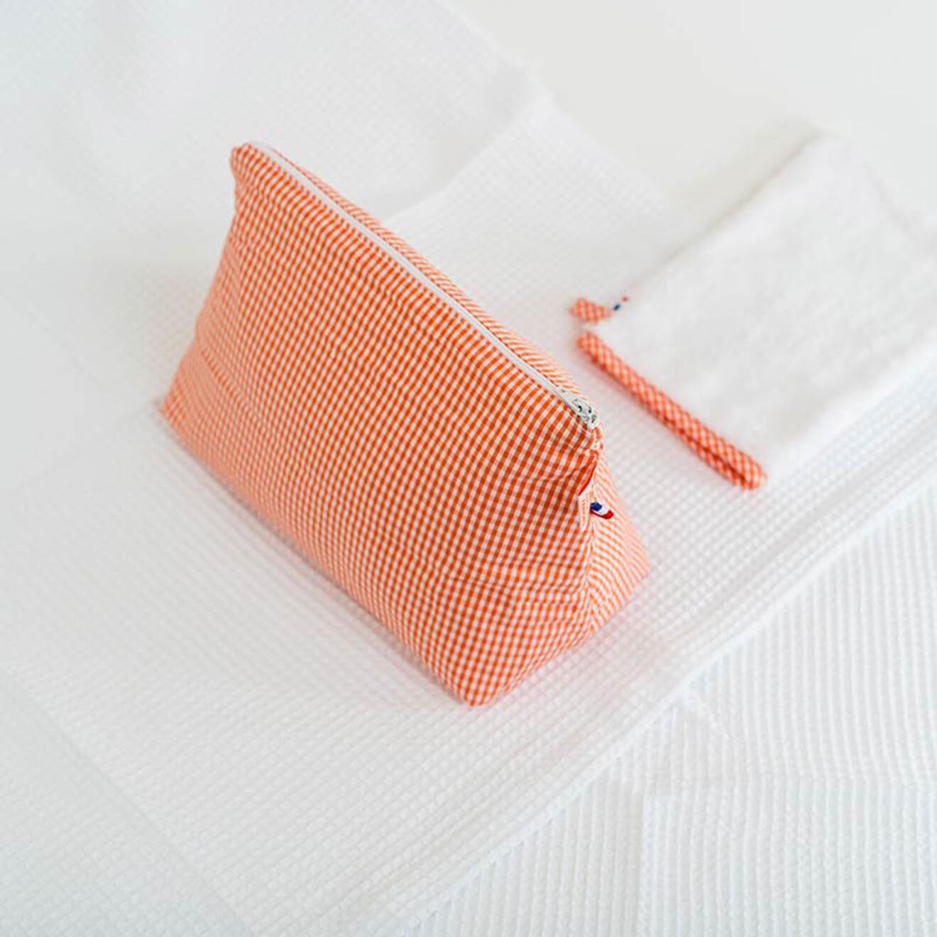 Papate Trousse de Toilette en Coton Bio vichy - 23x17 cm
