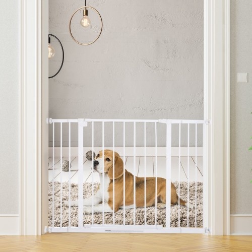 Barreira de segurança PawHut para cães, branca