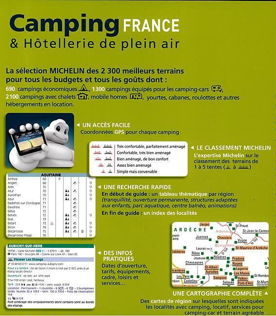 MICHELIN - CAMPING FRANCE HOTELLERIE DE PLEIN AIR