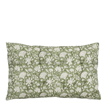 Sierkussen bloemen groen - l55xb35xh10cm