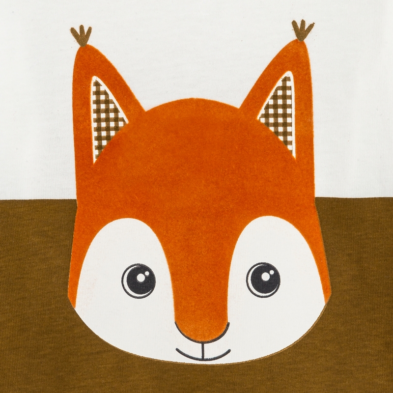 T-shirt colorblock animal marron bébé garçon