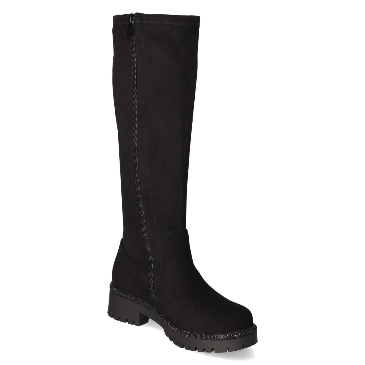 La StradaStiefel - Black micro/ stones