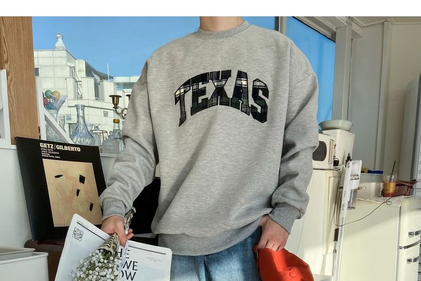 SeoulPop - Geruite Letters Sweatshirt
