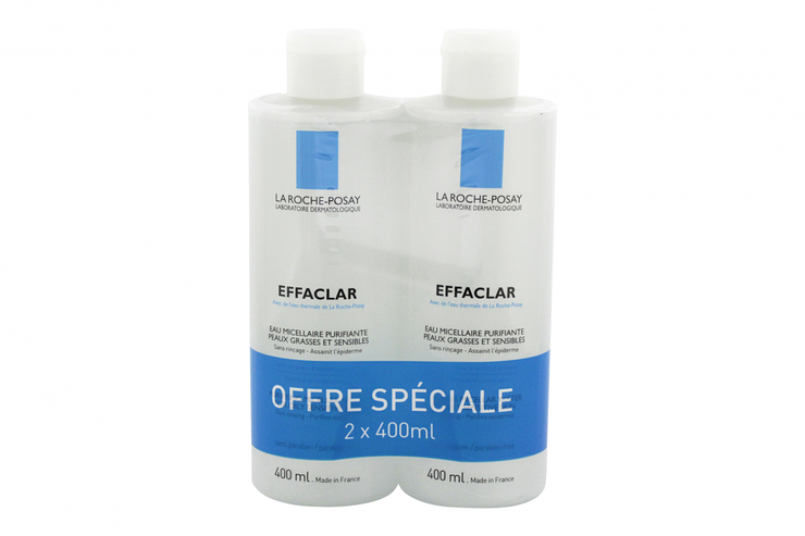 Effaclar Eau Micellaire pour Peau Grasse 2x400ml