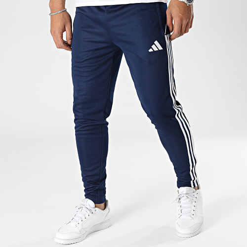 Pantalon Jogging A Bandes HS3492 Bleu Marine
