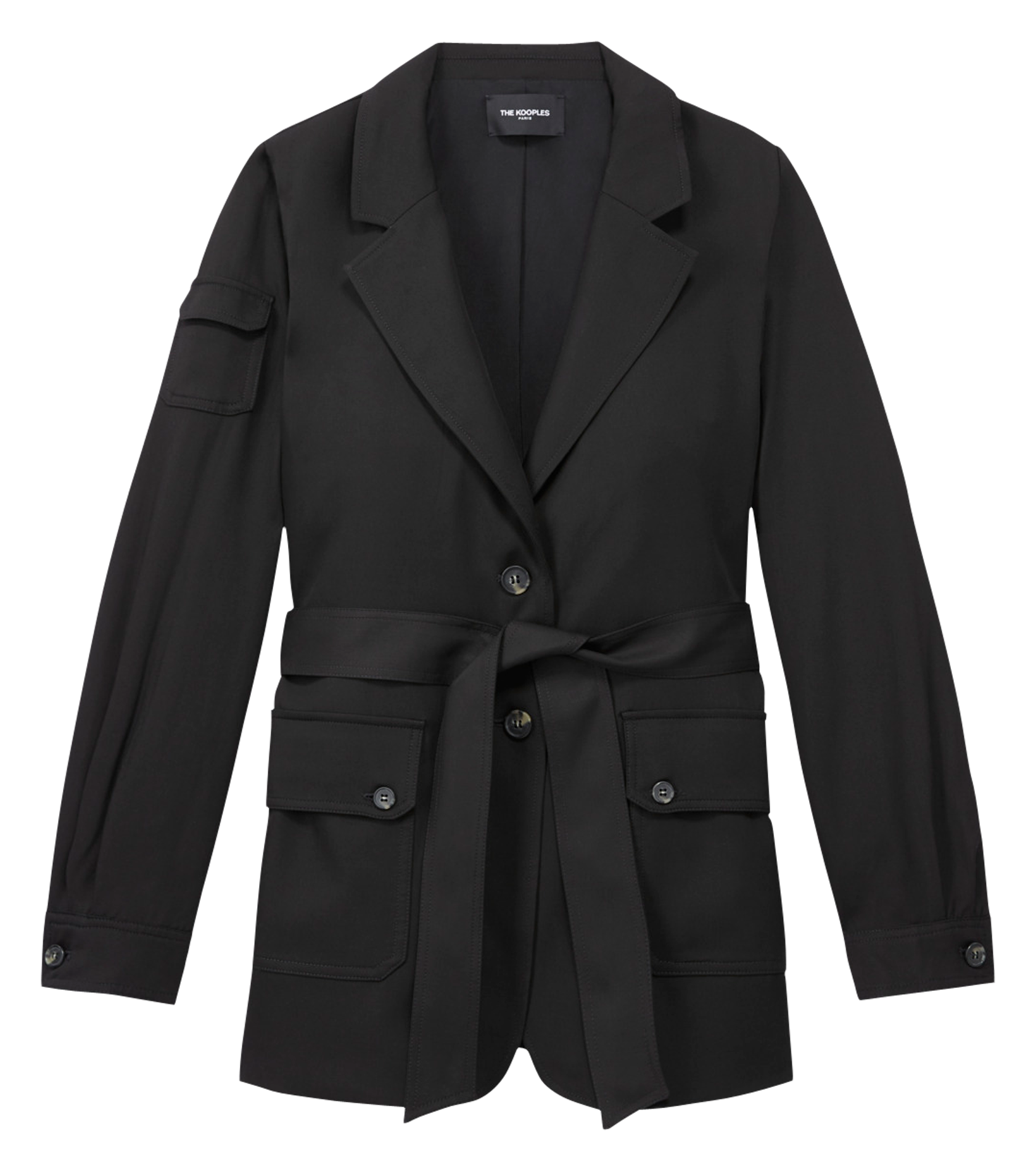 Veste tailleur à ceinturer | Noir