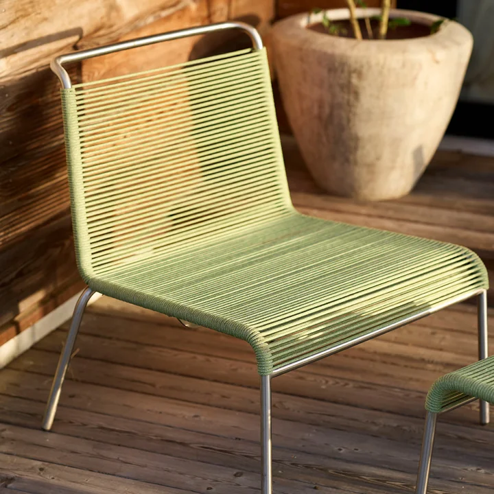 FDB Møbler - M20L Teglgård Lounge Sessel Outdoor, Kordel braun