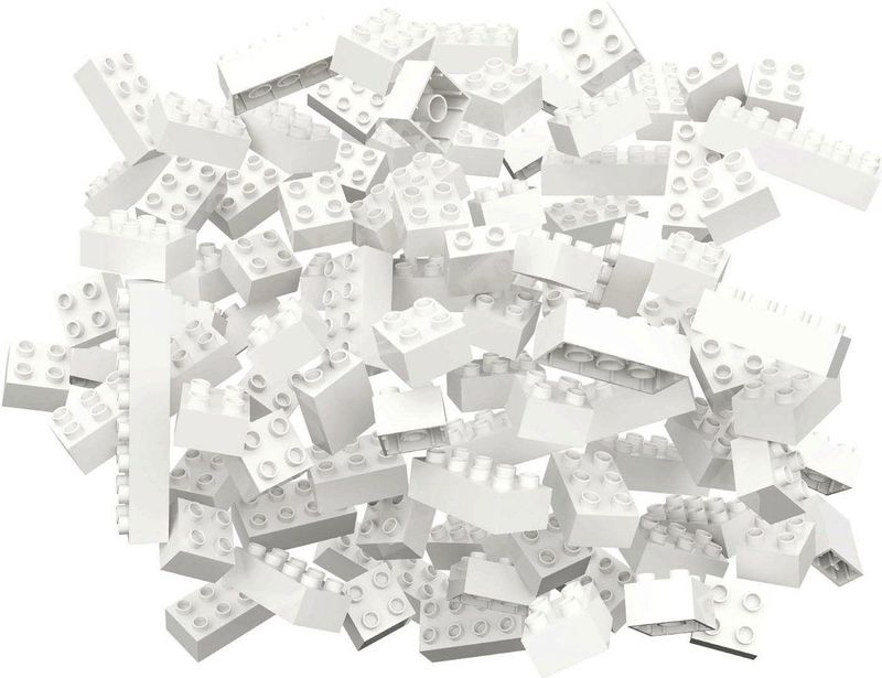 Hubelino - Bouwstenen - Wit - 120-delig