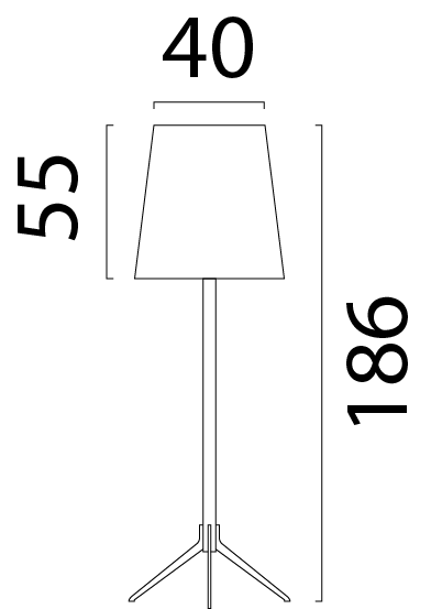 Vloerlamp Trip ⌀40  x H186 cm