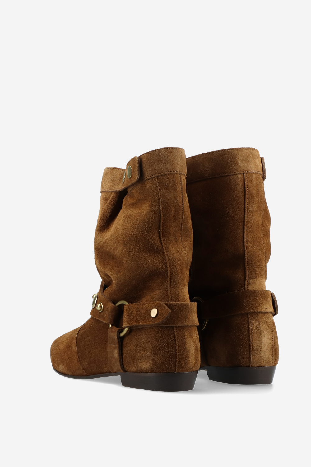 Stania flat-heeled suede boots