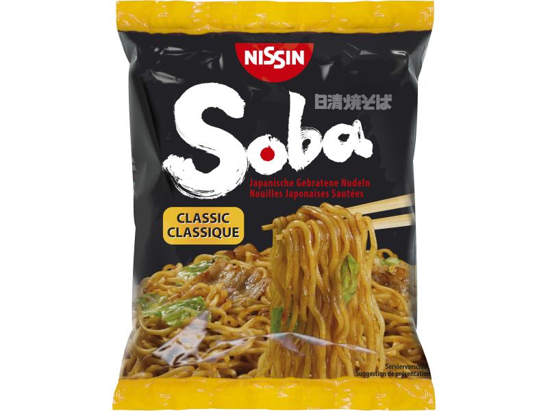Nissin Food Soba Classic 9 x 111 g Fertiggericht mit Nudeln an asiatischer Sauce