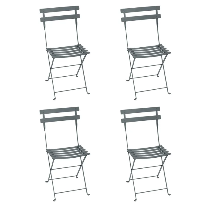 Fermob - Bistro Klappstuhl Metall, gewittergrau (4er-Set)