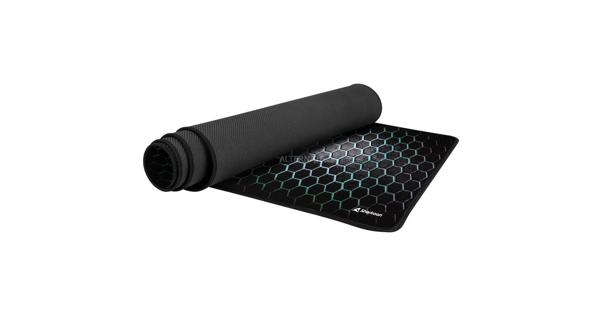 SharkoonSKILLER SGP30 XXL Mesh gaming muismat  (Donkergrijs/turquoise)
