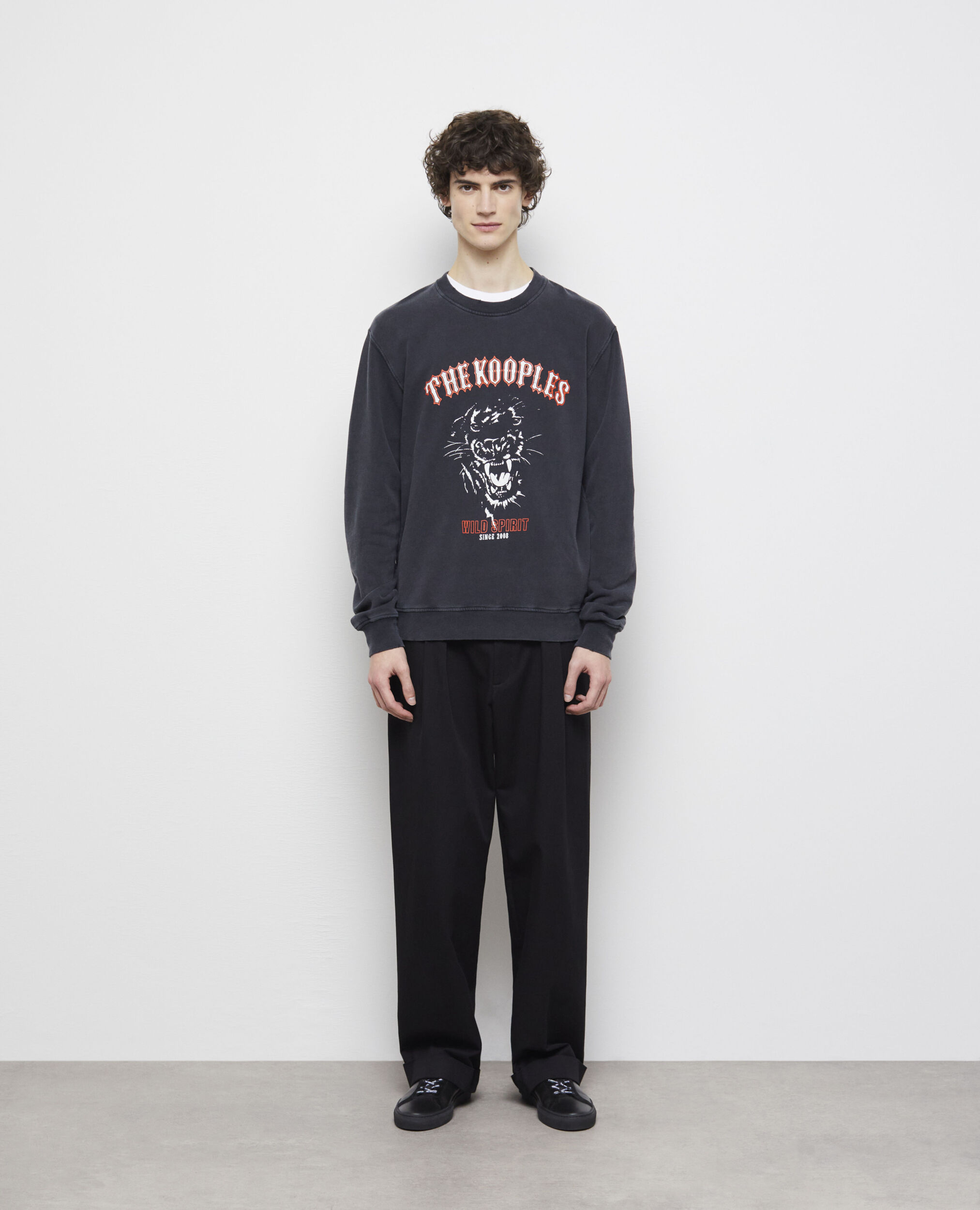 Sweatshirt sérigraphié noir