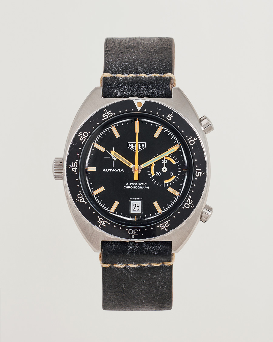 Heuer Pre-Owned Autavia 15630 MH Orange Boy Steel Black