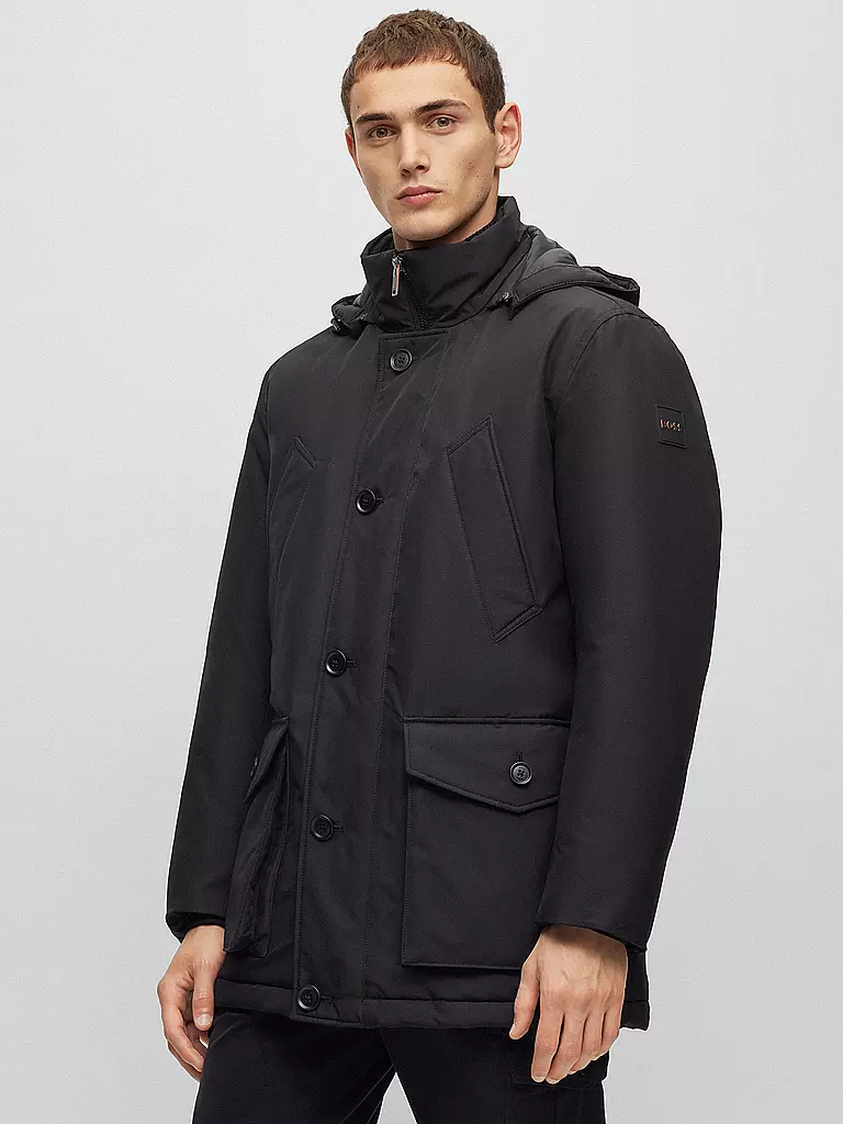 BOSS Parka OSIASS schwarz