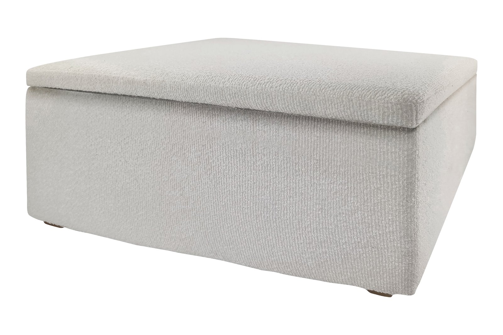Våge pall Med oppbevaring, boucle tekstil 60x60x35
