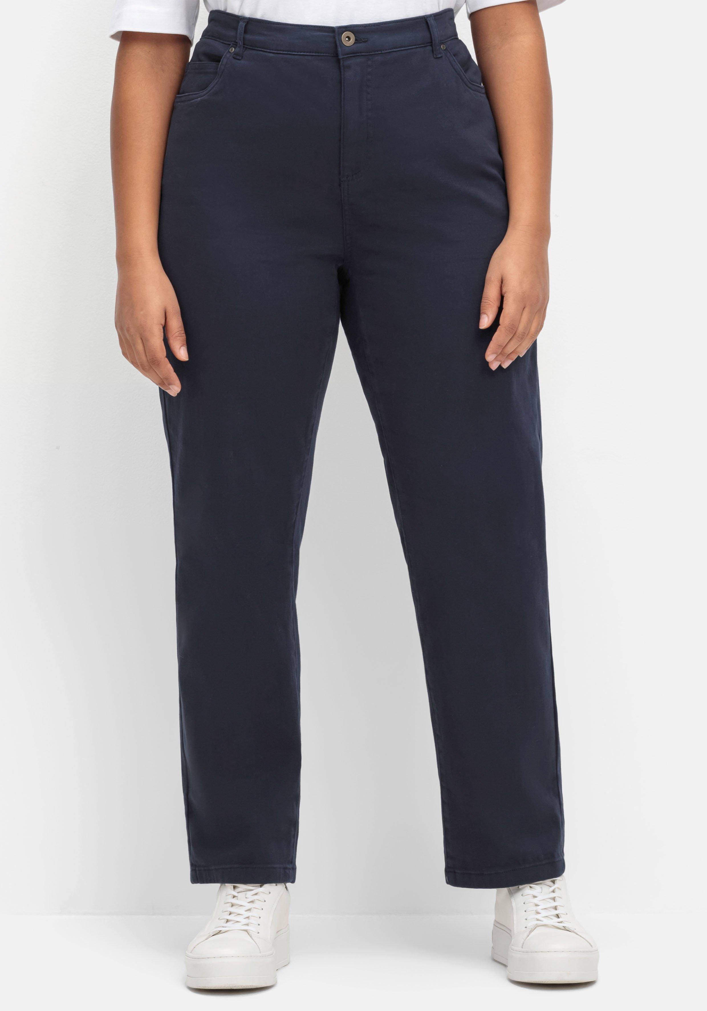 Gerade Jeans in Ankle-Länge, Five-Pocket-Form