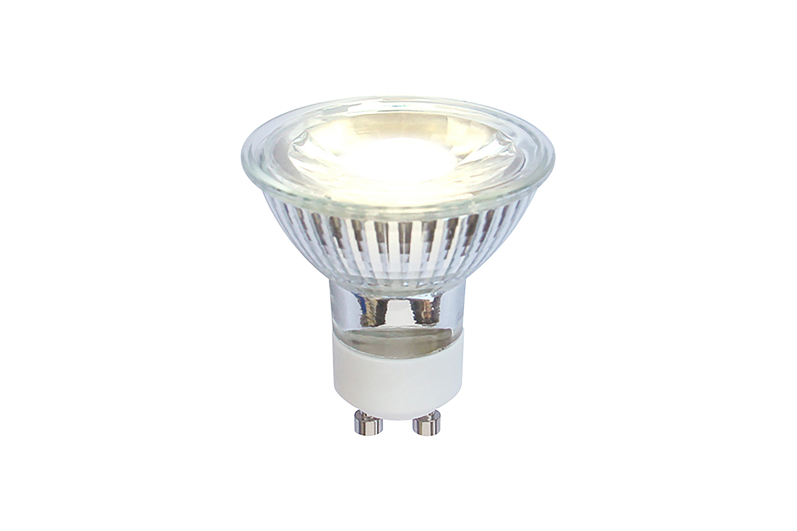 LED-spotlyspære GU10 Klart glass med GU10-sokkel og varmhvit lys. Ikke dimbar. 250lm\n
