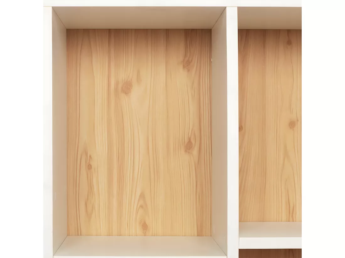 BILLY - Bibliothèque 14 Etagères Blanc et Bois
