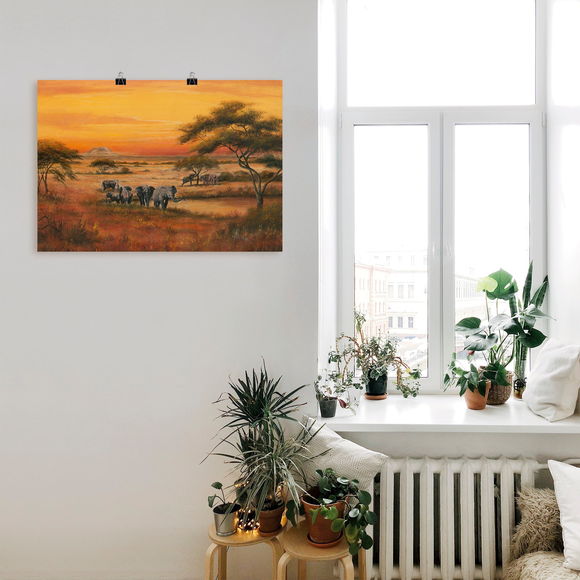 Artland Wandbild »Afrika Elefanten« Afrika 1 Stk. tlg. als Alubild, Outdoorbild, Leinwandbild, Poster in verschied. Grössen
