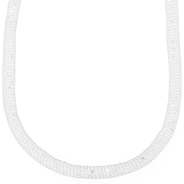 Luxus Mesh-Collier, ca. 2000 Zirkonia, ca. 50 cm