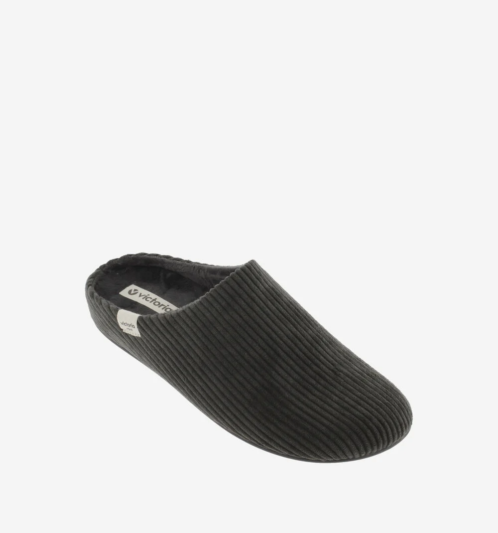 NORTE CORDUROY SLIPPERSNEGRO