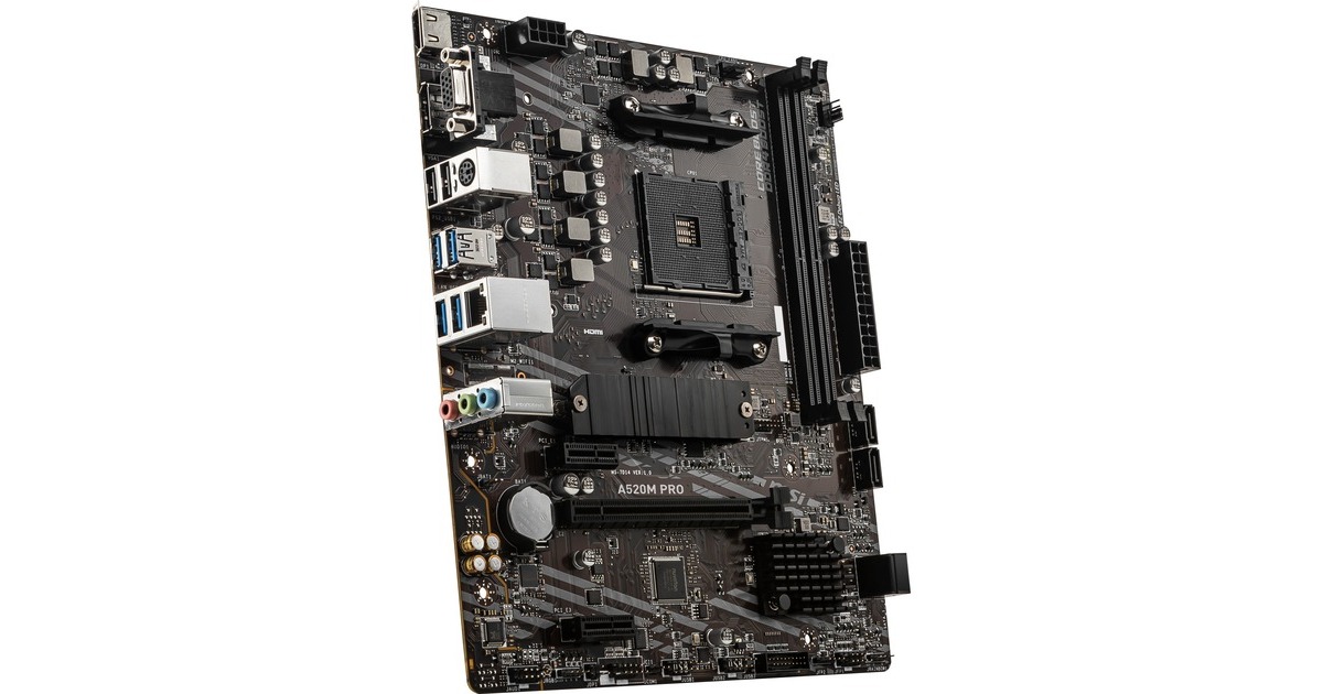 MSIA520M Pro socket AM4 moederbord  (RAID, Gb-LAN, Sound, µATX)