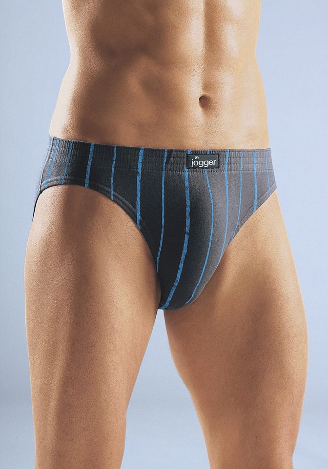 le jogger® Slip Packung, 3 Stk. mit kontrastfarbenen Streifen