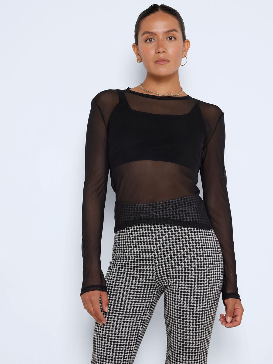 NMJudith L/S BG NOOS - Haut en Mesh | Noisy May T-shirt manches longues