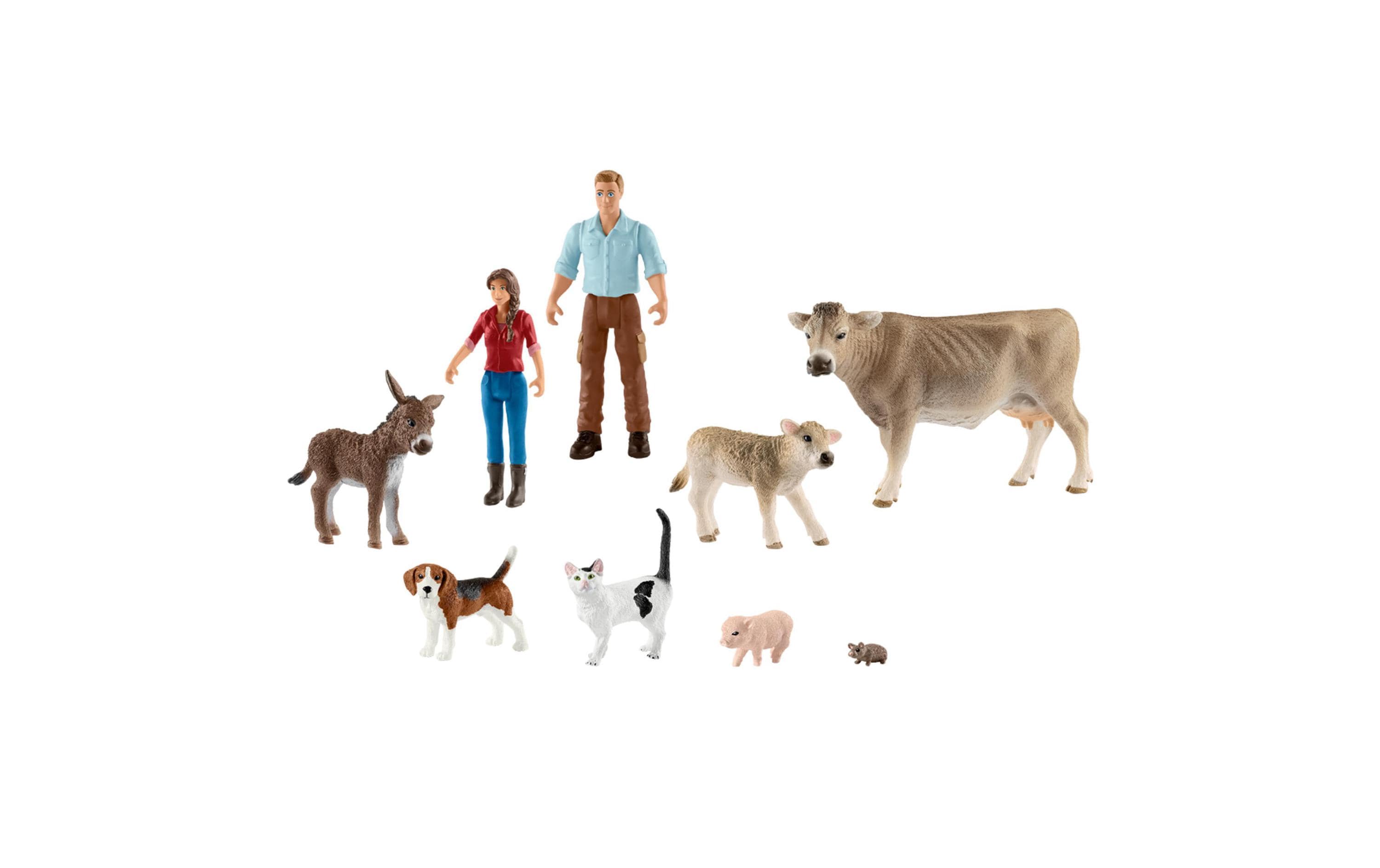 Spielfigurenset Farm World Bauernhaus mit Stall und TierenGrosser Bauernhof mit Tieren und Zubehör