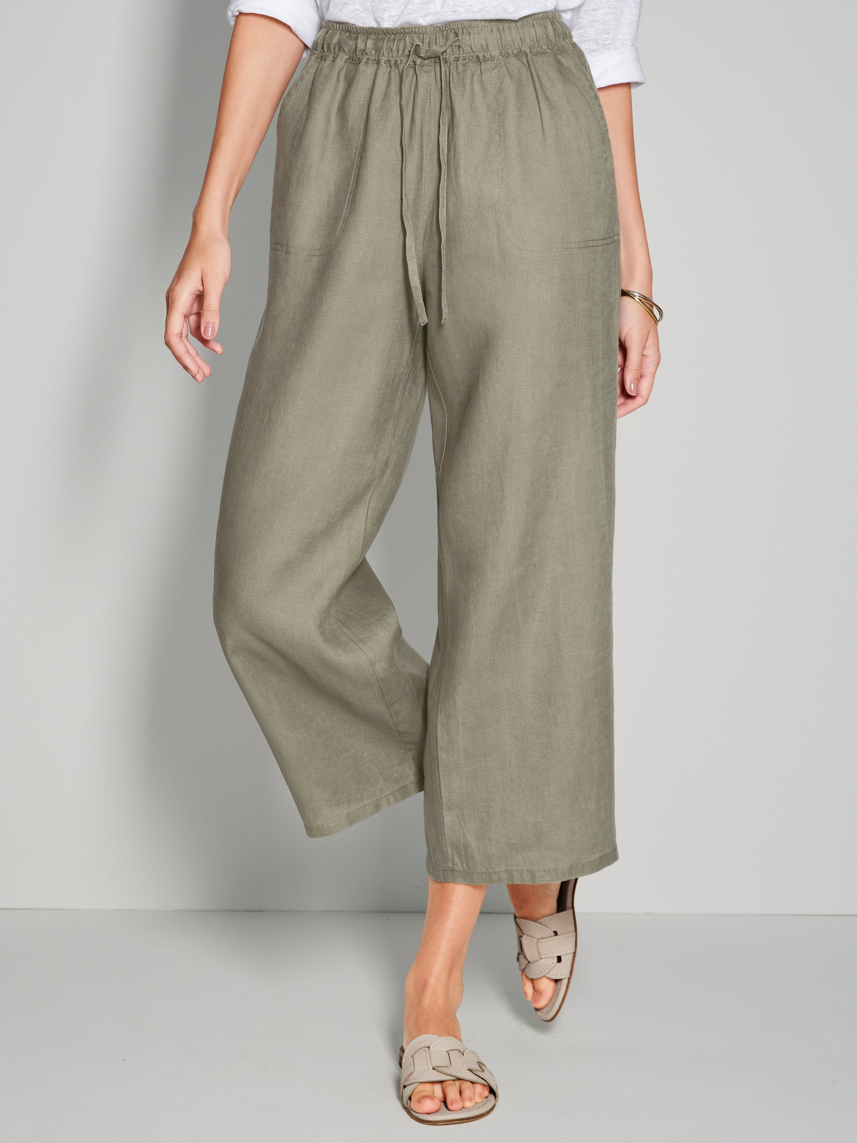 Schlupf-Hose aus 100% Leinen