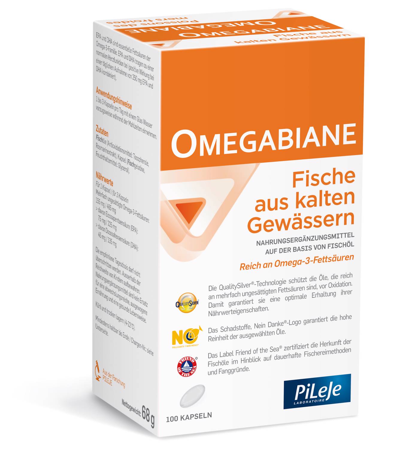 OMEGABIANE Fische aus kalten Gewässern Kapseln<br>100 Stück, Kapsel