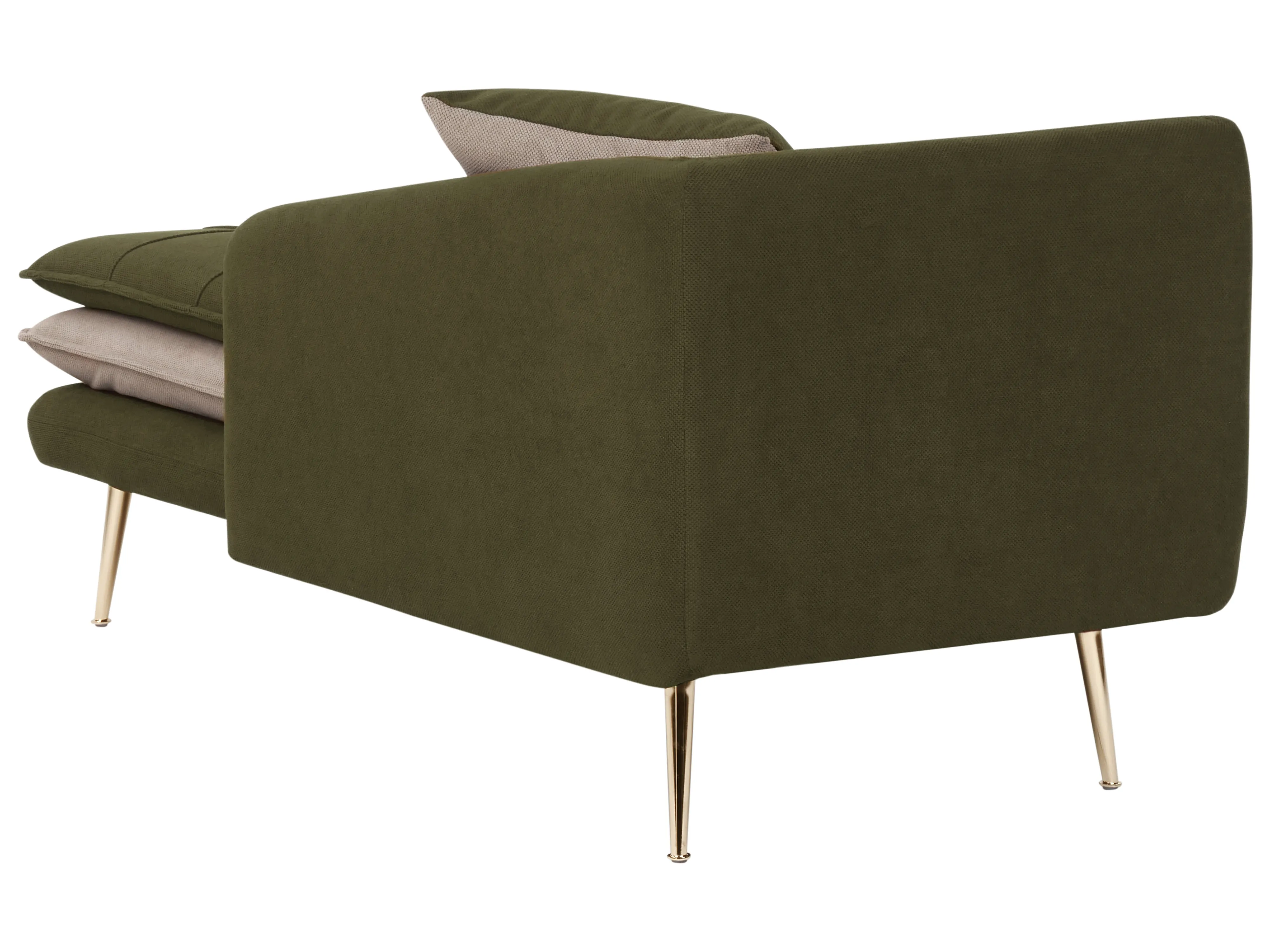 Linkszijdige chaise longue GONESSE Stof Groen