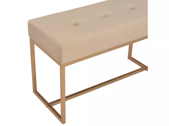 Banc 80cm Beige Velours