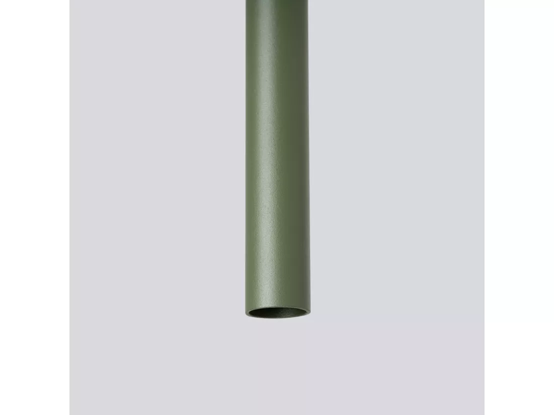 Lampe à suspension Pastelo moderne en acier - 1 sources lumineuses - L.8 x H.114 cm - vert olive