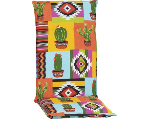 Kussen voor hoge rugleuningen 118 x 46 cm, katoenmixstof, groen, blauw, oranje