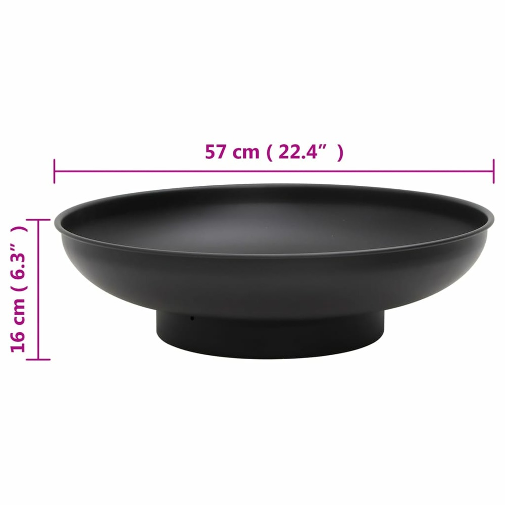 Foyer 57 cm acier