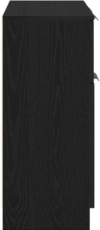 vidaXL - Dressoir - Zwart - Bewerkt Hout - 60x30x70 cm
