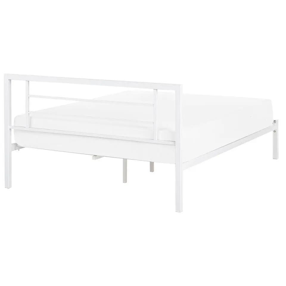 CUSSET - Tweepersoonsbed - Wit - 140 x 200 cm - Metaal