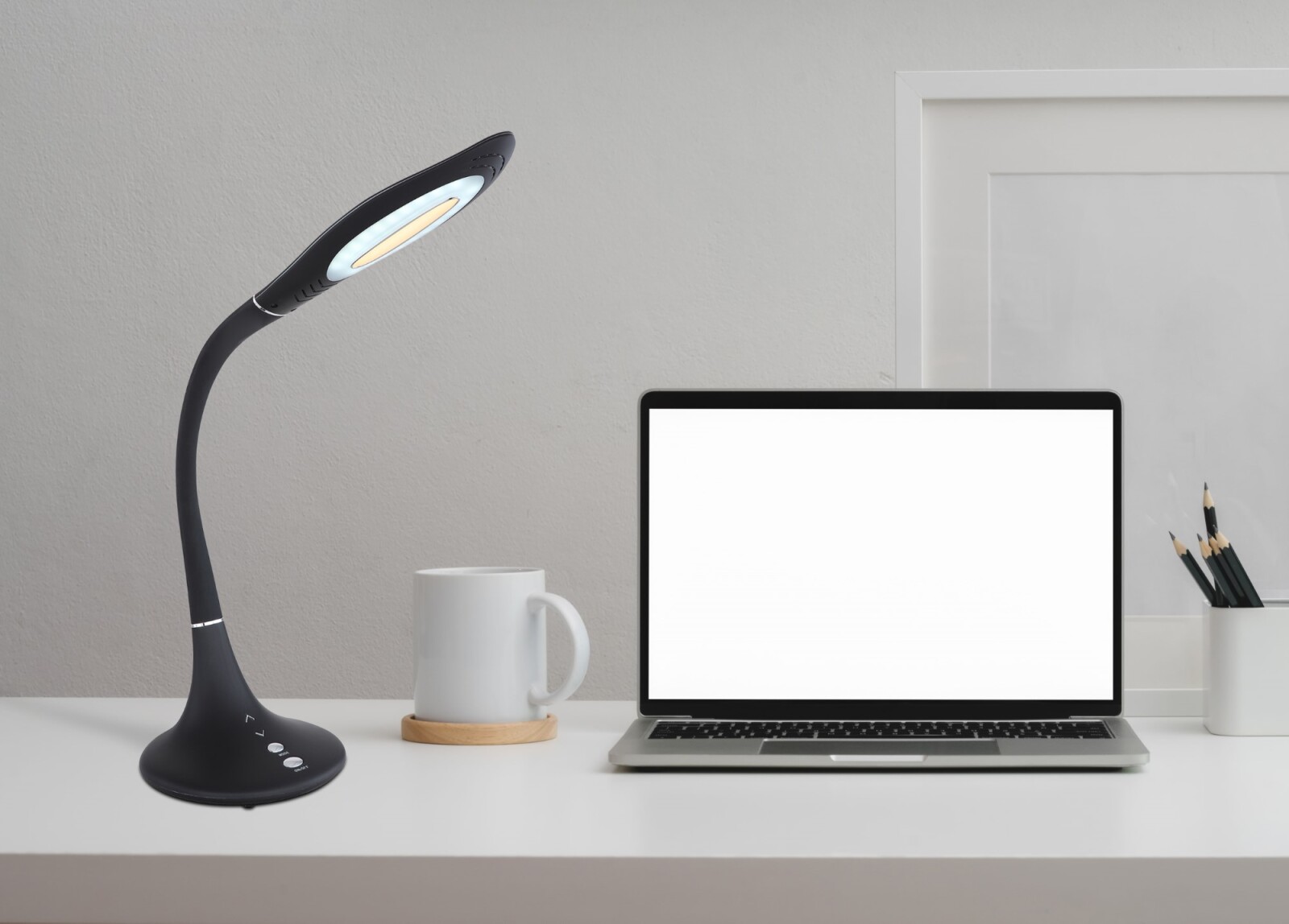 LED-Tischleuchte - schwarz - Touch-Funktion