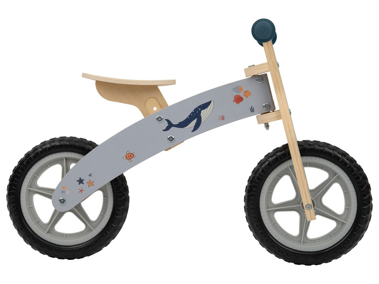 Houten schommeldier of loopfiets