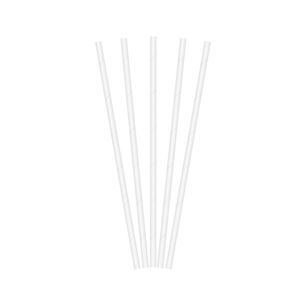 Witte Rietjes Papier 19,7cm 100st